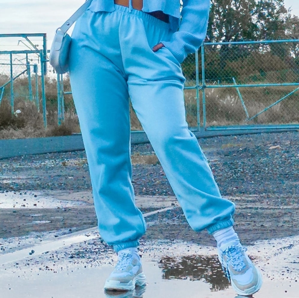 Pastel Blue Casual Jogger